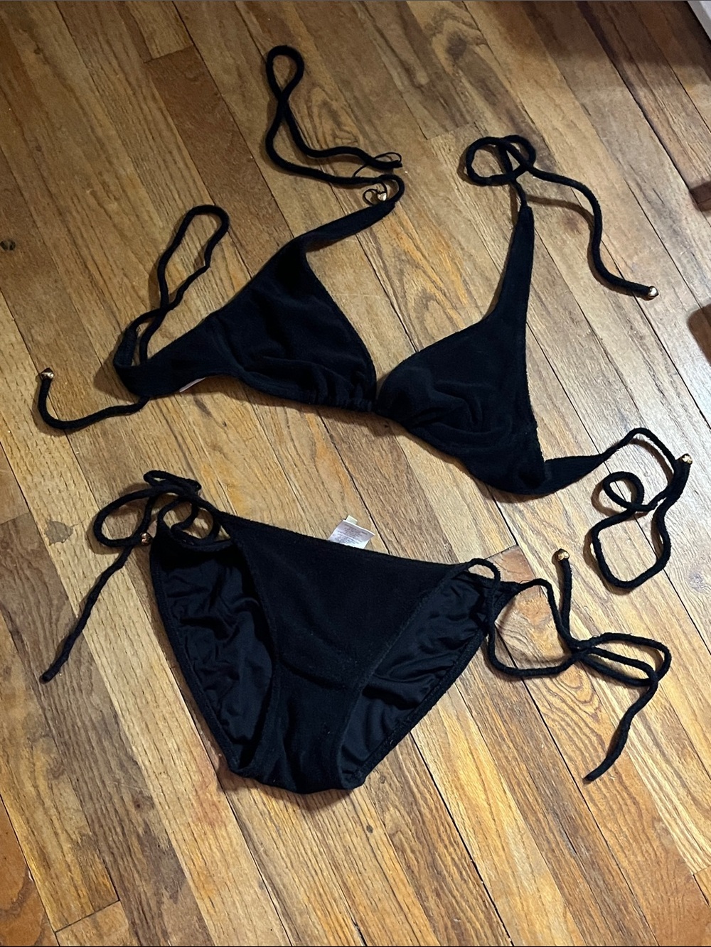 Black old school juicy couture beach surf royalty bikini